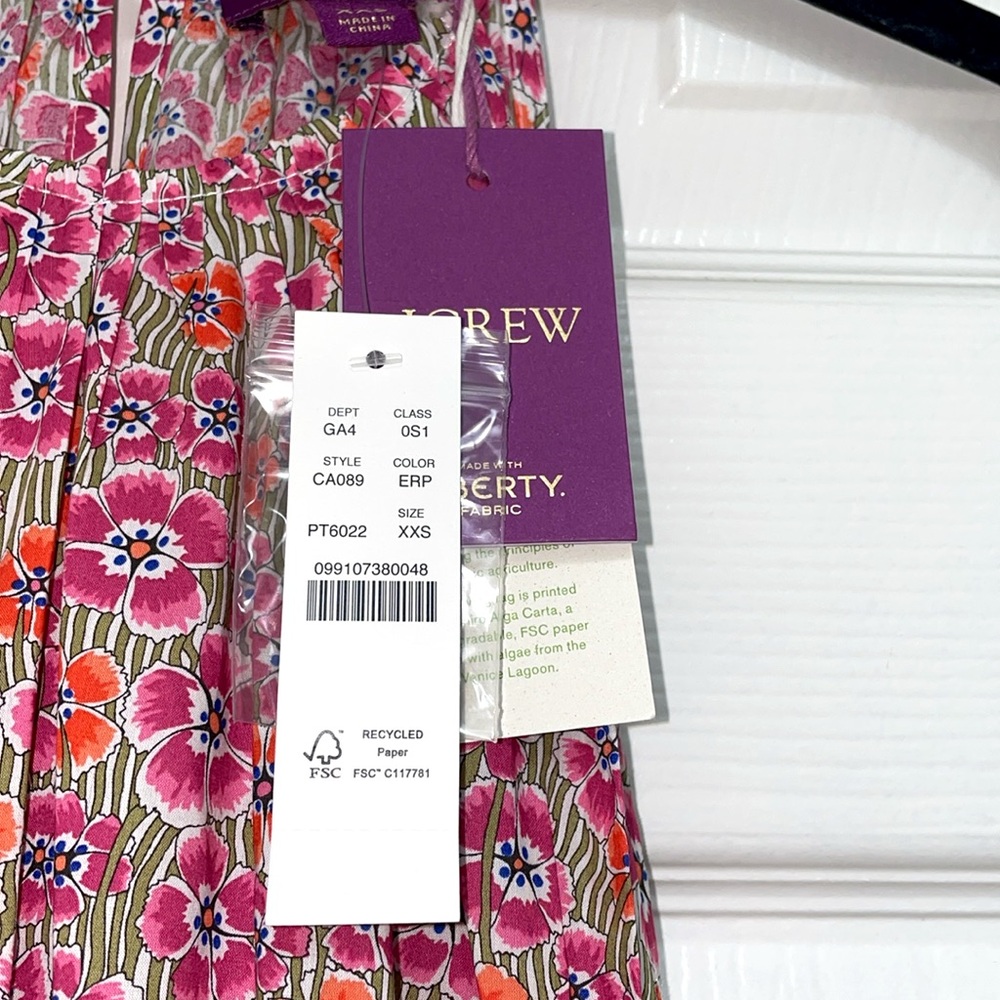 NWT J.Crew Tie Waist Halter Dress in Liberty Ellie Fabric - Picture 9 of 10